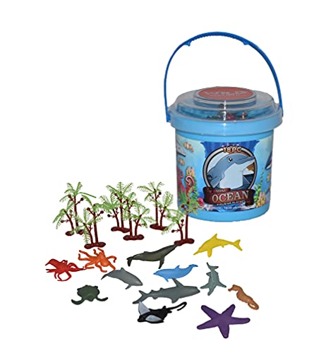 Wild Republic Adventure Bucket Mini Ozean, Geschenk für Kinder, Sandspielzeug mit Spielzeugfiguren, Sensorisches Spielzeug von Wild Republic