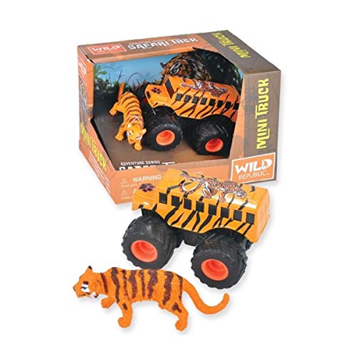 Wild Republic Adventure Mini Truck Tiger, für Kinder, Abenteuergeschenke, Fantasie-Spielzeug für Draußen, Monster-Truck-Auto, 10 cm von Wild Republic
