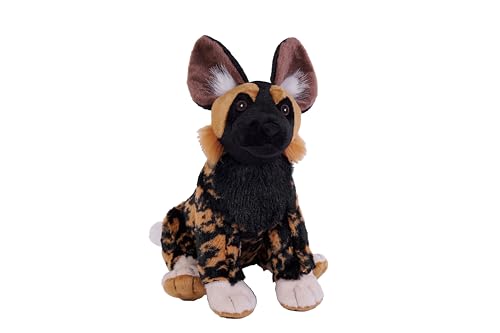 Wild Republic Cuddlekins Eco Afrikanischer Wildhund, Kuscheltier, 30 cm, Plüschtier, Füllung besteht aus gesponnenen recycelten Wasserflaschen, umweltfreundlich von WILD REPUBLIC