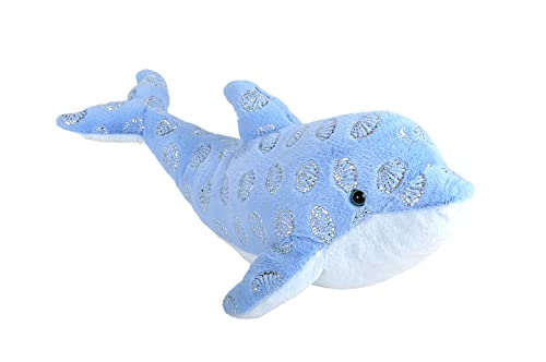 Wild Republic Foilkins Delfin, Stofftier, 30 cm, Kuscheltier Kinder, realistisches Plüschtier, Öko-Kuscheltier, Flauschige Kuscheltiere, Füllung gesponnen aus recycelten Wasserflaschen von Wild Republic