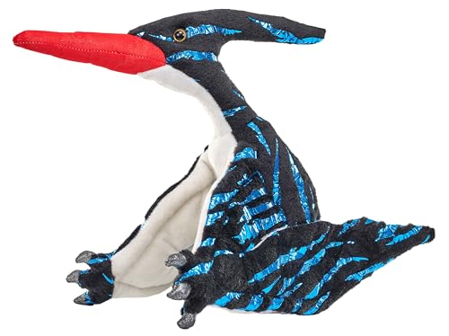 Wild Republic Foilkins Dino Pteranodon, Kuscheltier, 30 cm, Plüschtier, Füllung aus recycelten Wasserflaschen von Wild Republic