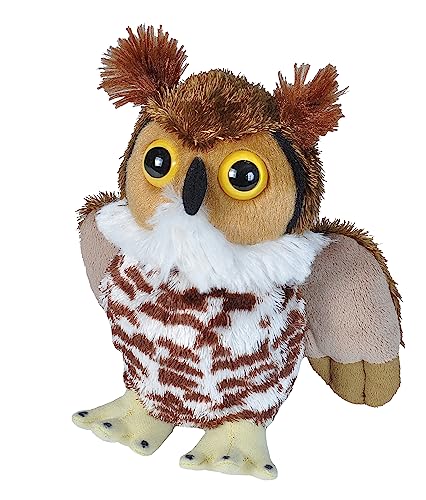 Wild Republic Hug’EMS Große Ehrenwerte Eule, Spielzeug für Babys, Kleines Kuscheltier, Geschenk für die Babyparty, Kuscheltier für Kleinkinder, Füllung aus recycelten Wasserflaschen, 18 cm von WILD REPUBLIC