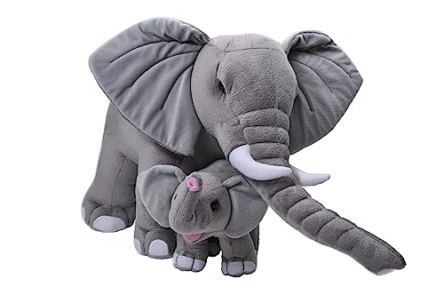 Wild Republic Mom and Baby Jumbo Elefant, Großes Kuscheltier, 76 cm, Geschenkidee für Kinder, Kuscheltier mit Baby, Riesen-Stofftier aus recycelten Wasserflaschen Wild Republic Mom and Baby Jumbo Elefant, Großes Kuscheltier, 76 cm, Geschenkidee für Kinder, Kuscheltier mit Baby, Riesen-Stofftier aus recycelten Wasserflaschen von WILD REPUBLIC