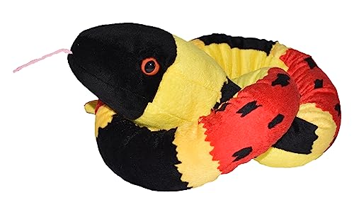 Wild Republic Plush Snake Korallenpython, Plüsch-Schlange, Riesen-Kuscheltier, 137 cm, Baby Shower Geschenk, Stofftier, Füllung aus recycelten Wasserflaschen von WILD REPUBLIC