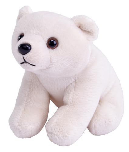 Wild Republic Pocketkins Eco Eisbär, Plüschtier, 12 cm, Plüschspielzeug, Hergestellt aus recycelten Materialien, Umweltfreundlich von WILD REPUBLIC