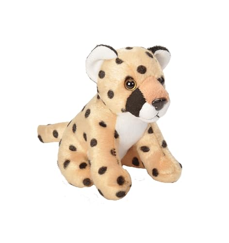 Wild Republic Pocketkins Eco Gepard, Plüschtier, 12 cm, Plüschspielzeug, Hergestellt aus recycelten Materialien, Umweltfreundlich von Wild Republic