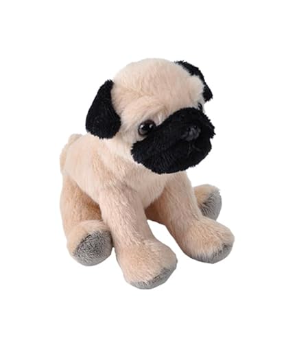 Wild Republic Pocketkins Eco Mops, Plüschtier, 12 cm, Plüschspielzeug, Hergestellt aus recycelten Materialien, Umweltfreundlich von WILD REPUBLIC