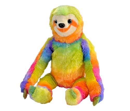 Wild Republic Rainbowkins Faultier, Stofftier, 30 cm, Plüschspielzeug, Füllung aus gesponnenen recycelten Wasserflaschen von WILD REPUBLIC