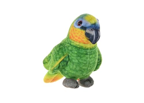 Wild Republic Rainforest Orangenflügelpapagei, Plüschtier, 11.4 cm, Plüschspielzeug, Füllung aus recycelten Wasserflaschen, umweltfreundlich, Orangeflügelpapagei von WILD REPUBLIC