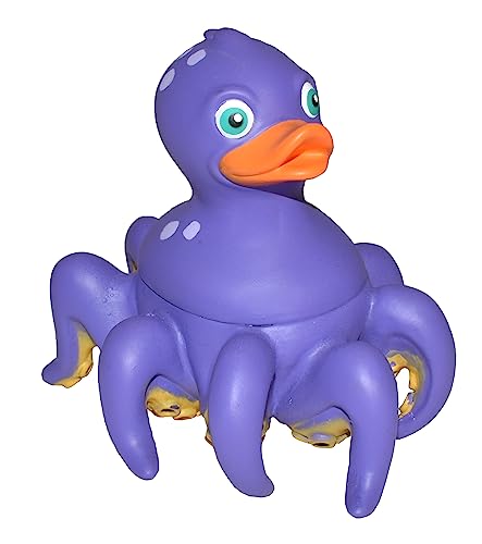 Wild Republic Rubber Duck Krake, Gummiente, Badewannen-Geschenke für Kinder, Quietscheentchen, Badespielzeug für Babys, Gummiente lustig, Badeente zum Sammeln, 10 cm von Wild Republic