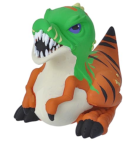 Wild Republic Rubber Duck T-Rex, Gummiente, Badewannen-Geschenke für Kinder, Quietscheentchen, Badespielzeug für Babys, Gummiente lustig, Badeente zum Sammeln, 10 cm von Wild Republic