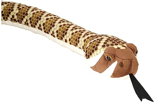 WILD REPUBLIC Snake Western Diamondback mit großem Kopf Plush, Riesen-Kuscheltier, 180 cm, Baby Shower Geschenk, Stofftier XXL, Füllung aus recycelten Wasserflaschen von WILD REPUBLIC