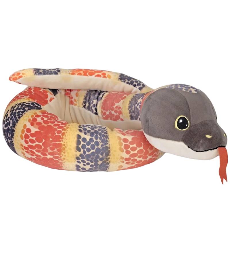 Wild Republic Squishy Schlange - 132 cm - Braun/Orange - Wild Republic - One Size - Kuscheltiere von Wild Republic