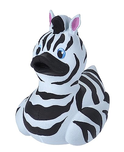 Wild Republic Rubber Duck Zebra, Gummiente, Badewannen-Geschenke für Kinder, Quietscheentchen, Badespielzeug für Babys, Gummiente lustig, Badeente zum Sammeln, 10 cm von Wild Republic