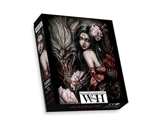 Kiyohime 1000 Teile Puzzle, Enys Guerrero Artwork Gothic Okkult Dark Fantasy Print (inkl. Poster-Puzzle-Anleitung) von Wild Star Hearts