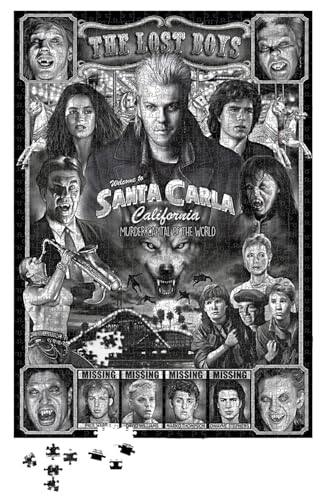 Lost Boys 1000 Teile Puzzle - Santa Carla Lost Boys Montage - Peter Panayis Classic Horror Gothic Horror Puzzle Horror Movie Jigsaw Puzzle für Erwachsene Horror Geschenk Lost Boys 1000 Teile Puzzle - Santa Carla Lost Boys Montage - Peter Panayis Classic Horror Gothic Horror Puzzle Horror Movie Jigsaw Puzzle für Erwachsene Horror Geschenk von Wild Star Hearts