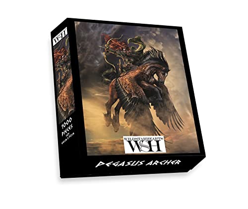 Pegasus Archer 1000 Teile Puzzle, Anne Stokes Artwork Gothic Okkult Dark Fantasy Print (inkl. Poster-Puzzle-Anleitung) von Wild Star Hearts