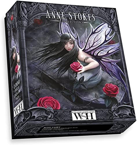 Rose Fairy 1000 Teile Puzzle, Anne Stokes Kunstwerk Gotisch Occult Dark Fantasy Druck (Inklusive Posterpuzzle-Anleitung) von Wild Star Hearts