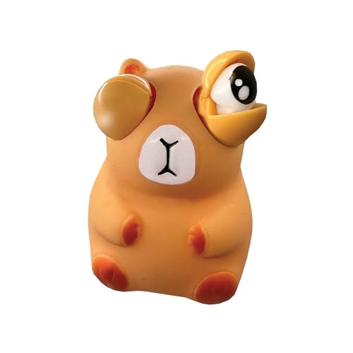 Wild Winkers - Capybara von Deluxebase Squeeze Toy Capybara mit knallenden Augen Stress Fidget Spielzeug für Erwachsene und Kinder Squishy Toy Tierfiguren für Kinder Party Favors und Stress Toys von Wild Winkers