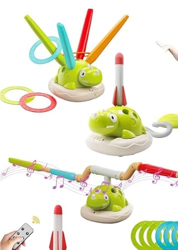 WildFun 3 in 1 Spiele für Kinder, Sport Spielzeug Kinder mit Seilspringmaschine, Ringwurfspiel und Rakete Spielzeug, Indoor Outdoor Geeignet für 3-9 Jahre WildFun 3 in 1 Spiele für Kinder, Sport Spielzeug Kinder mit Seilspringmaschine, Ringwurfspiel und Rakete Spielzeug, Indoor Outdoor Geeignet für 3-9 Jahre von WildFun