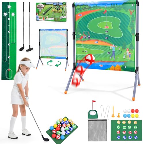 WildFun Golf Darts Chipping Game, Battle Practice Mat, Swing Training Toy, Sportaktivitäten mit Putting Practice Toy und Swing Training Tool für Kinder und Erwachsene (Halterung) von WildFun