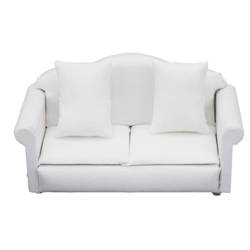 1:12 Scale dolhouse Sofa – Handmade Mini Couch for Dolls, Pretend Role-Playing Furniture for todlers, Kids Imaginative Room Decor, Living Room Toy Furniture for Crafts, Mini Display Set for Doll von WildHarmony