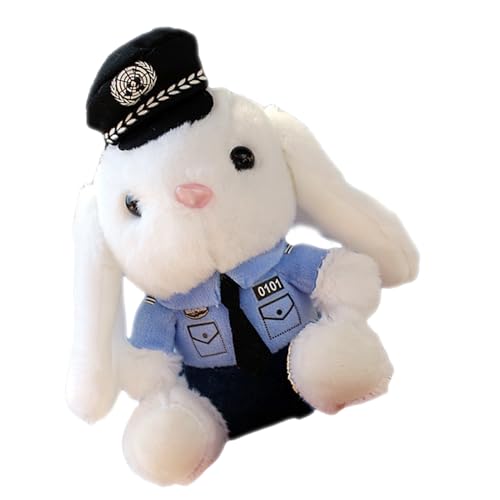 Car Tail Pendant Rabbit Plush - Polyceman Bunny Plushe für Motorrad & Auto Dekoration | Cute Soft Stuffed Tier, Flufy Officer Bunny Doll, Hängende Rearview Mirror Ornament für Auto, Truck, Bikes Car Tail Pendant Rabbit Plush - Polyceman Bunny Plushe für Motorrad & Auto Dekoration | Cute Soft Stuffed Tier, Flufy Officer Bunny Doll, Hängende Rearview Mirror Ornament für Auto, Truck, Bikes von WildHarmony