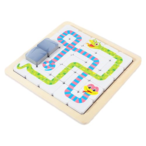Creative Maze Game Set – Wooden Logical Puzzle, Family Brain Training Board | Educational Snake Maze for Cognitive Skills, Brain Teaser for Kids, Interactive Thought Development, Fun Mind Game for All von WildHarmony