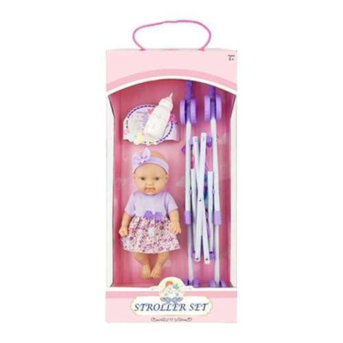 Foldable Doll Stroller Set – 10" Baby Doll Pushchair with Bottle, Pretend Play Toy for gerls, Compact Nursery rolplay Travel Stroller with Accessories, Lightweight Toddler Playset for Indoor Outdoor Foldable Doll Stroller Set – 10" Baby Doll Pushchair with Bottle, Pretend Play Toy for gerls, Compact Nursery rolplay Travel Stroller with Accessories, Lightweight Toddler Playset for Indoor Outdoor von WildHarmony