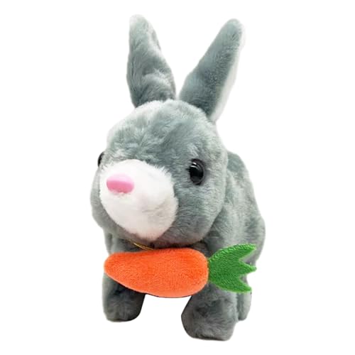 Hopping Bunny Toy - 6.7in Easter Bunny Plush with Carrot, Electric Bunny Toy with Sound | Rabbit Doll, Battery Operated Hopping Robotic Toys for Easter, Fun Birthday Gift for Children, Interactive Hopping Bunny Toy - 6.7in Easter Bunny Plush with Carrot, Electric Bunny Toy with Sound | Rabbit Doll, Battery Operated Hopping Robotic Toys for Easter, Fun Birthday Gift for Children, Interactive von WildHarmony