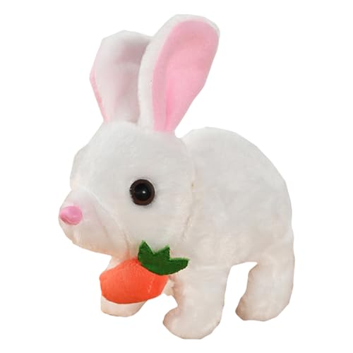 Hopping Bunny Toy - 6.7in Easter Bunny Plush with Carrot, Electric Bunny Toy with Sound | Rabbit Doll, Battery Operated Hopping Robotic Toys for Easter, Fun Birthday Gift for Children, Interactive Hopping Bunny Toy - 6.7in Easter Bunny Plush with Carrot, Electric Bunny Toy with Sound | Rabbit Doll, Battery Operated Hopping Robotic Toys for Easter, Fun Birthday Gift for Children, Interactive von WildHarmony