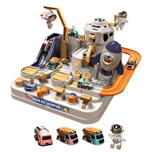 Preschool Race Track Toy for Kids – 3 Mini Cars Included, Educational Adventure Track Playset for Boys and Girls Ages 3 to 7, Toddler Puzzle Car Toy for Early Learning, Coordination, Birthday Gift von WildHarmony