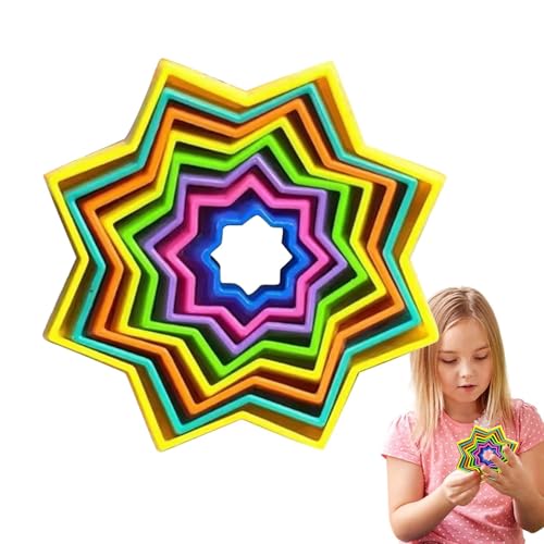 Sechseckiges sensorisches Spielzeug, Fidget Star Shaped Toy,-Stern-Schreibtisch-Spinner-Spielzeug - Pädagogisches Star Fidget Spiralspielzeug, tragbares Fidget Star Fingerspitzenspielzeug Sechseckiges sensorisches Spielzeug, Fidget Star Shaped Toy,-Stern-Schreibtisch-Spinner-Spielzeug - Pädagogisches Star Fidget Spiralspielzeug, tragbares Fidget Star Fingerspitzenspielzeug von WildHarmony