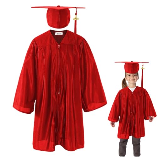 WildHarmony Abschlusskappe und Kleid für Kinder, Vorschulkappe und Kleid | Kids Abschlusskappe und Kleid 2025,Promotionsanzüge der Grundschule, Absolventenkostümprops von WildHarmony