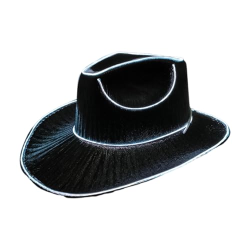 WildHarmony LED Glow Cowboy Hat for Adults | Bright Light Up Western Hat, Battery Operated Night Headwear for Cosplay, Dance Shows, Carnival Outfits, Neon Costume Accessory for Men Women Teens WildHarmony LED Glow Cowboy Hat for Adults | Bright Light Up Western Hat, Battery Operated Night Headwear for Cosplay, Dance Shows, Carnival Outfits, Neon Costume Accessory for Men Women Teens von WildHarmony