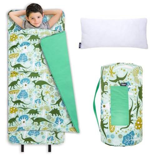 Wildkin Nap Mat Mit Kissen für Kleinkind Jungen und Mädchen, perfekte Größe für Kindertagesstätten und Vorschul, entworfen auf einem Standard-Cot zu passen von Wildkin