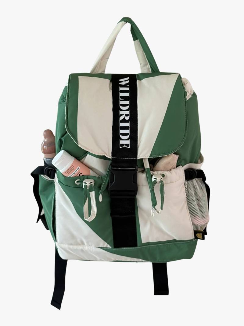 Wildride Wickeltasche Rucksack, Green Graphic von Wildride
