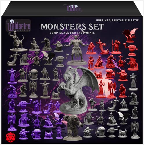 Wildspire Fantasy Miniatures & Bookish Dragon für DND - 28mm-32mm Bulk Dungeons & Dragons Monster Figuren - Pathfinder Starter Set Wildspire Fantasy Miniatures & Bookish Dragon für DND - 28mm-32mm Bulk Dungeons & Dragons Monster Figuren - Pathfinder Starter Set von Wildspire