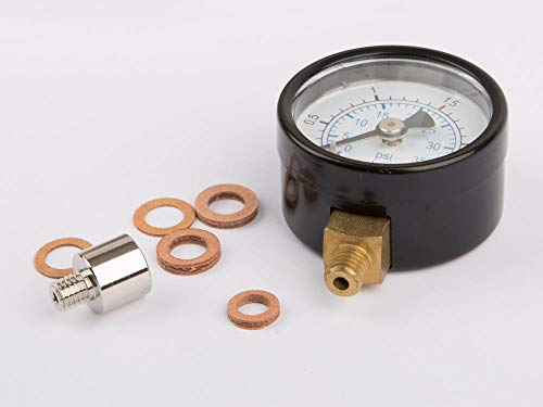 01528 - Wilesco ET - Manometer mit Anschluß unten M 6, D=30 mm, inkl. Adapterstück 0152 von Wilesco