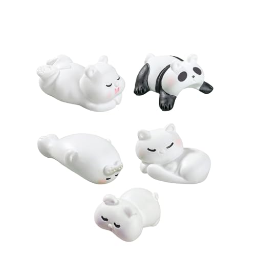 Miniatur Stapel Tierspielzeugset Von 5 Harzen Figuren Dekoration Für Kinder Erwachsene Kreatives Spielen Heimregal Dekors Raumsparende Desktop Tiermodelle von Wilgure