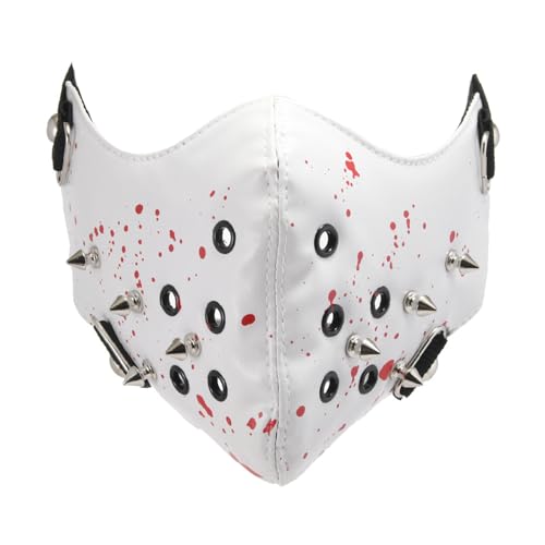 Spikes Besetzte Ledermaske Punkbiker Gestein Halbgesicht Anti Staub Sport Masque Für Halloween Cosplay Windschutz Biker Halbgesicht Spikes Besetzte Ledermaske Punkbiker Gestein Halbgesicht Anti Staub Sport Masque Für Halloween Cosplay Windschutz Biker Halbgesicht von Wilgure