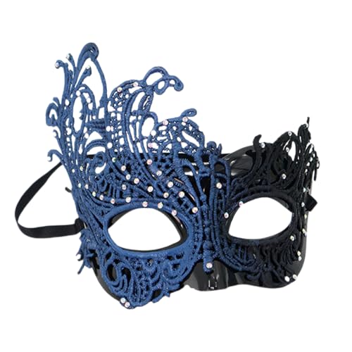 Wilgure Atmungsfreie Halbe Gesichtsbedeckung Mit Zarten Spitzenkunstwerk Komfortable Elastische Band Party Accessoire Halloween Party Supply Face Maske von Wilgure