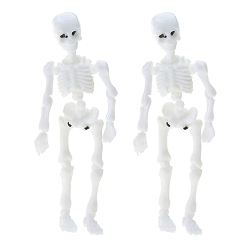 Wilgure Horror-Mini-Skelett-Modell für Halloween, einfach zu montieren und leicht, für verschiedene Projekte und Partys, langlebig und langlebig von Wilgure