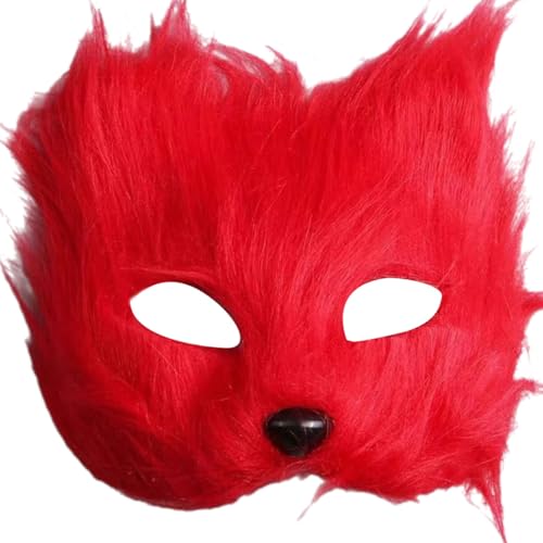 Wilgure Kunststoff Langhaarfüchse Partymaske Leichtes Unisex Kostümzubehör Für Bälle Bühnenshows Und Rollenspiele Geschlechtsneutraler Füchse Maske Bühnenbühnenauftritte von Wilgure
