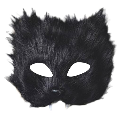 Wilgure Kunststoff Langhaarfüchse Partymaske Leichtes Unisex Kostümzubehör Für Bälle Bühnenshows Und Rollenspiele Geschlechtsneutraler Füchse Maske Bühnenbühnenauftritte von Wilgure