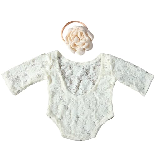 Spitzenblume Jumpsuit Und Haarbandset Für Baby Fotoshootings Foto Posing Requisiten Anzug Anzug Neugeborenen Fotografie Outfit Accessoire Säuglingsfotografie Kleidung Spitzenblume Jumpsuit Und Haarbandset Für Baby Fotoshootings Foto Posing Requisiten Anzug Anzug Neugeborenen Fotografie Outfit Accessoire Säuglingsfotografie Kleidung von Wilgure