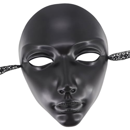 Wilgure Stylish Party Accessoire Leichte Plastik Gesichtsmaske Für Halloween Cosplay Event Komfortable Atmungsaktive Design Mysterious Black Maske Wilgure Stylish Party Accessoire Leichte Plastik Gesichtsmaske Für Halloween Cosplay Event Komfortable Atmungsaktive Design Mysterious Black Maske von Wilgure