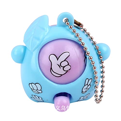 Wilitto Gashapon Spielzeug, interaktiver Schlüsselanhänger, Spielzeug, dekorativ, interessant, rund, 5 Stück/Set, 5 Stück, zufällige Farbe von Wilitto