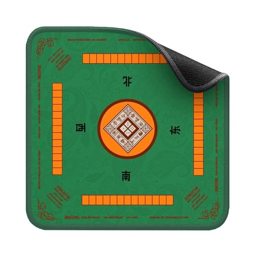 Wilitto Mahjong Tischmatte, Poker, Domino, Mahjong, Kartenspiel, rutschfeste Mahjong-Tischdecke, Brettspiel, quadratisch, Mah Jongg, Tischdecke, Spielmatte, Grün, 70 x 70 cm Wilitto Mahjong Tischmatte, Poker, Domino, Mahjong, Kartenspiel, rutschfeste Mahjong-Tischdecke, Brettspiel, quadratisch, Mah Jongg, Tischdecke, Spielmatte, Grün, 70 x 70 cm von Wilitto