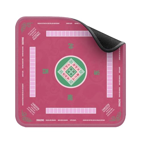 Wilitto Mahjong Tischmatte, Poker, Domino, Mahjong, Kartenspiel, rutschfeste Mahjong-Tischdecke, Brettspiel, quadratisch, Mah Jongg, Tischdecke, Spielmatte, Rosa, 70 x 70 cm Wilitto Mahjong Tischmatte, Poker, Domino, Mahjong, Kartenspiel, rutschfeste Mahjong-Tischdecke, Brettspiel, quadratisch, Mah Jongg, Tischdecke, Spielmatte, Rosa, 70 x 70 cm von Wilitto